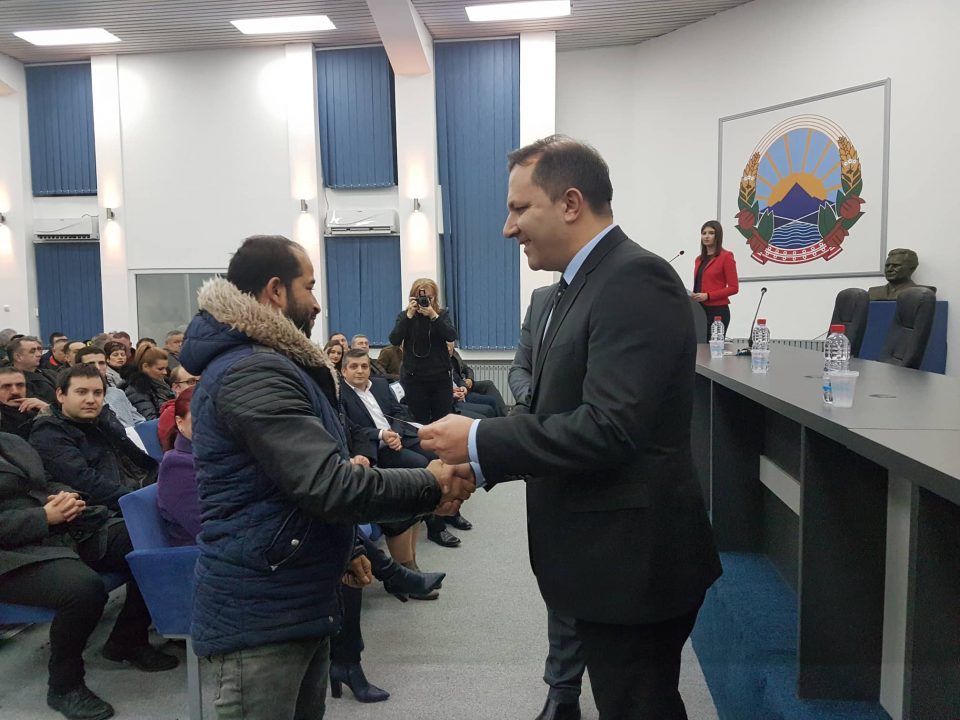 Concerns over partisan abuse of state institutions as Interior Minister Oliver Spasovski hands out SDSM membership cards