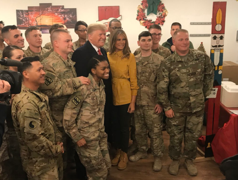 Trump declares end to US ‘policeman’ role in surprise Iraq visit