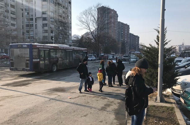 Desperate to escape air pollution, families get stuck on Mt. Vodno waiting for a bus for hours in freezing temperatures