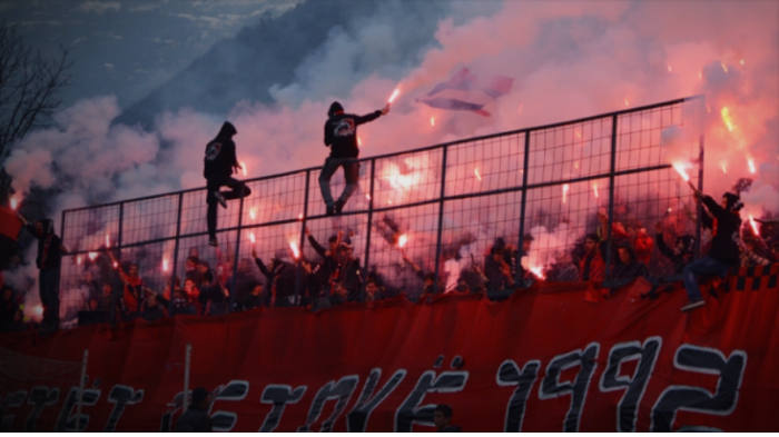 Government funded Albanian football fans spew hatred against Macedonians