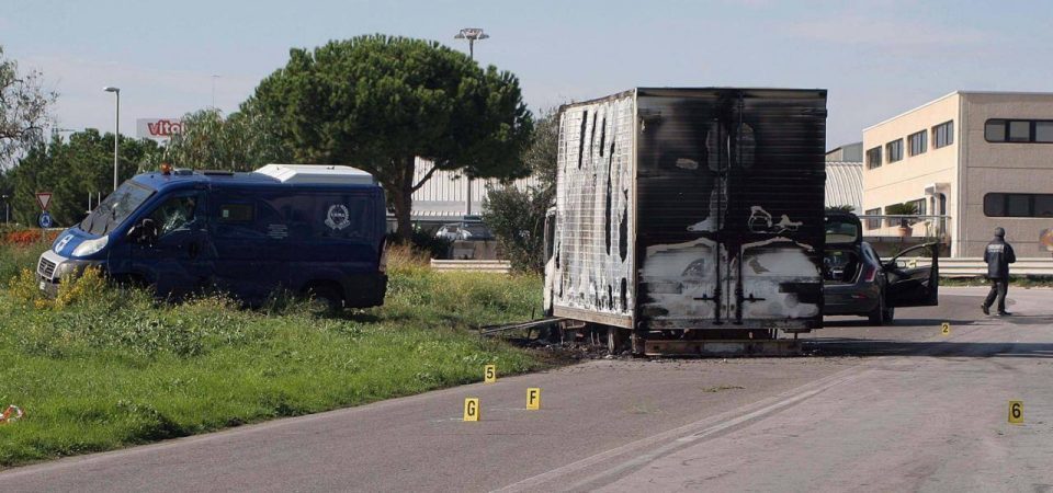 Italian security van torn by criminals; 2 million euros stolen
