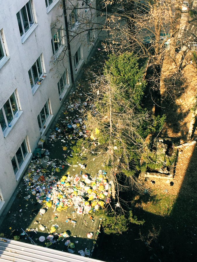 City authorities forced to clean up student campus after photo of trash heap goes viral