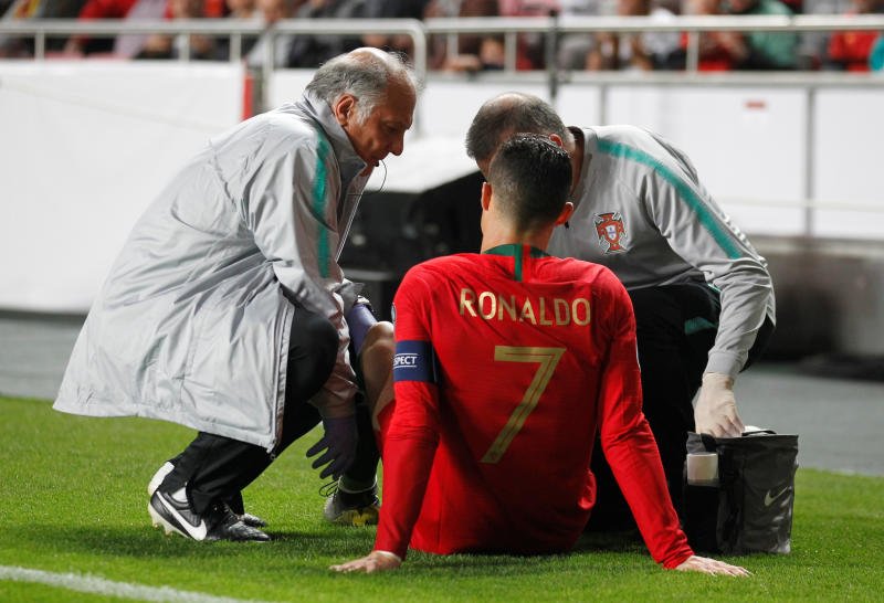 Ronaldo injured in Portugal’s 1-1 draw against Serbia