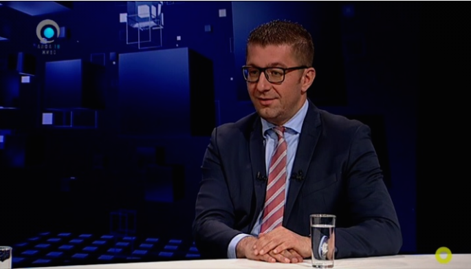 Hristijan Mickoski on TV Alfa at 18:15 h