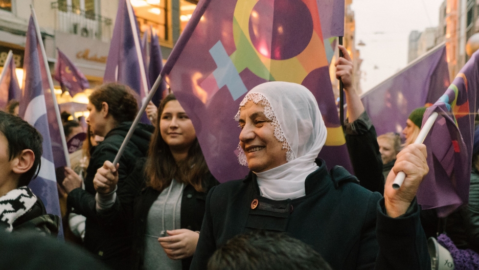Erdogan accuses women’s march of disrespecting Islam