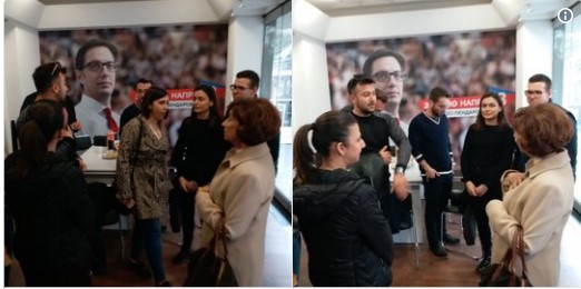 Siljanovska visited Pendarovski’s election headquarters