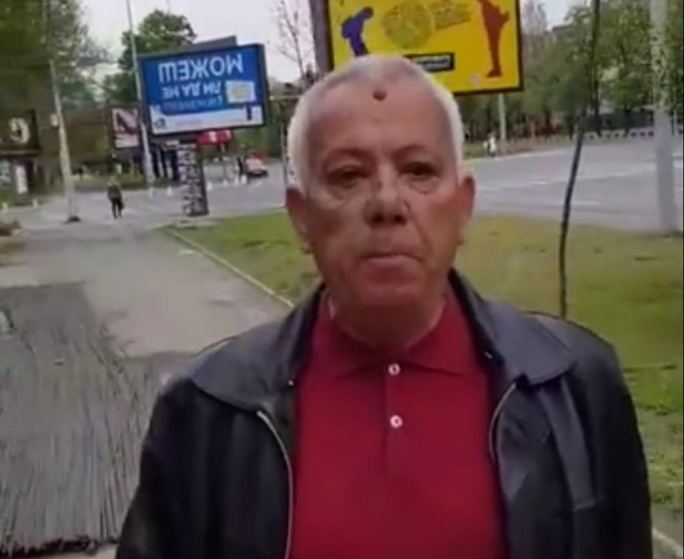Aggressive SDSM supporter threatens VMRO activist who filmed him destroying promotional material