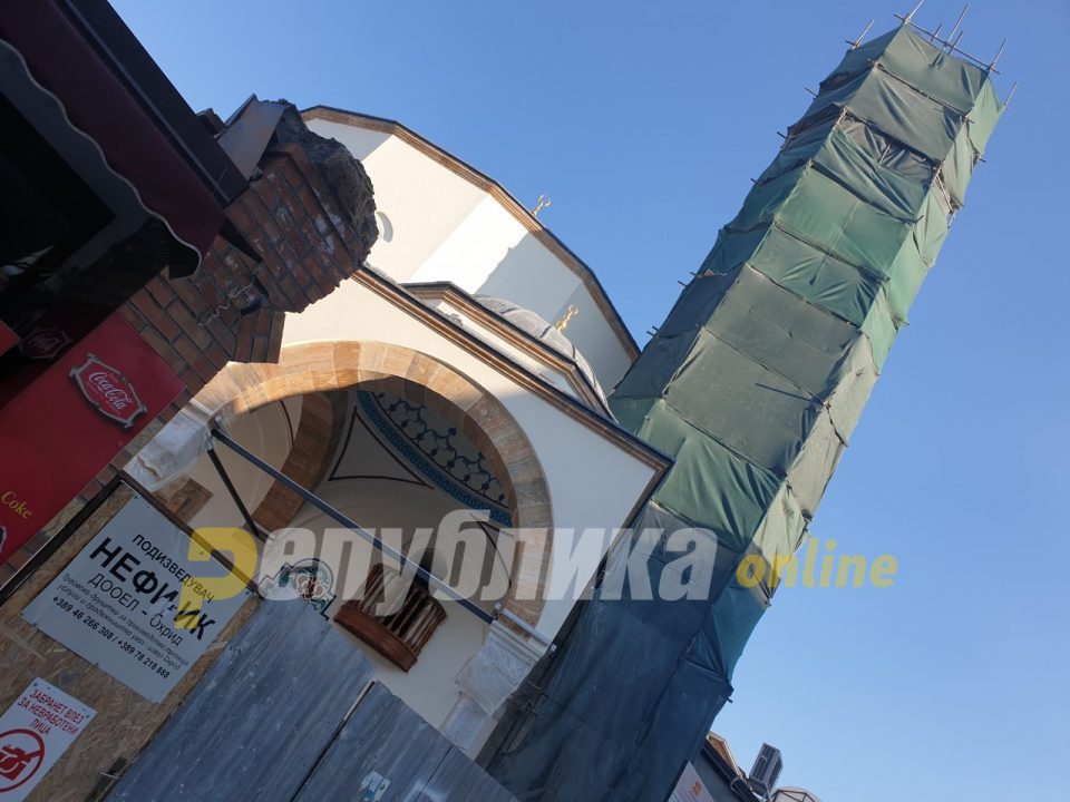 Construction of Ali Pasha mosque minaret in Ohrid continues