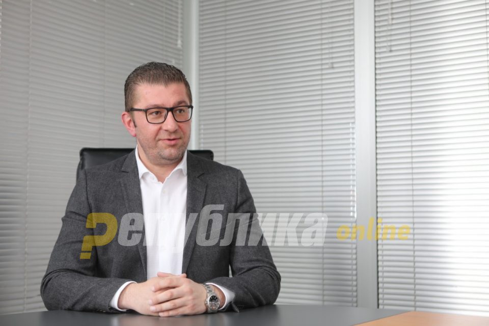 Mickoski: No date for EU accession negotiations because there are no reforms, not because VMRO-DPMNE is not constructive opposition