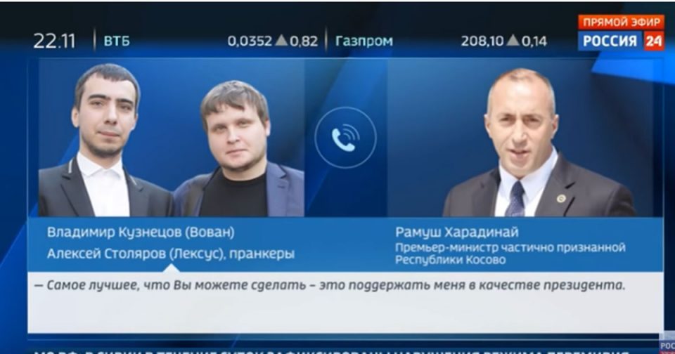 Haradinaj also tricked by the Russian pranksters