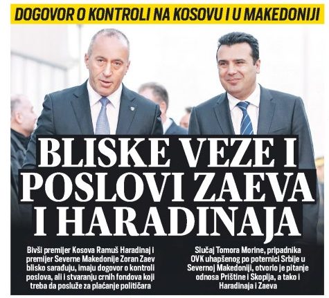 Zaev and Haradinaj set up black fund to bribe politicians, agree to exchange officers