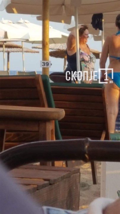 Flight risk? Katica Janeva reportedly photographed at a beach in Greece