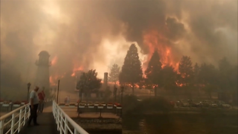Lake Mladost fire near Veles still burning
