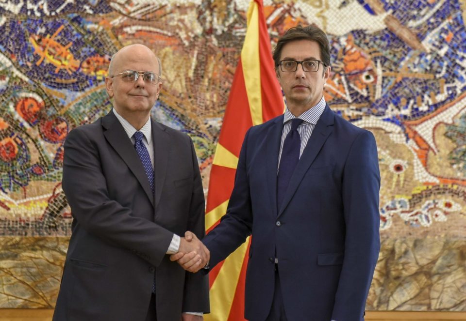 President Pendarovski receives credentials of first Greek Ambassador to Macedonia