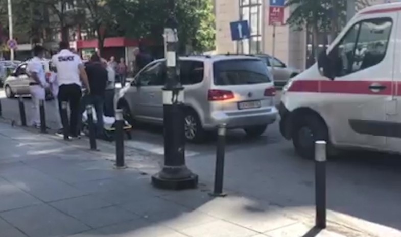 Pedestrian run over downtown Skopje
