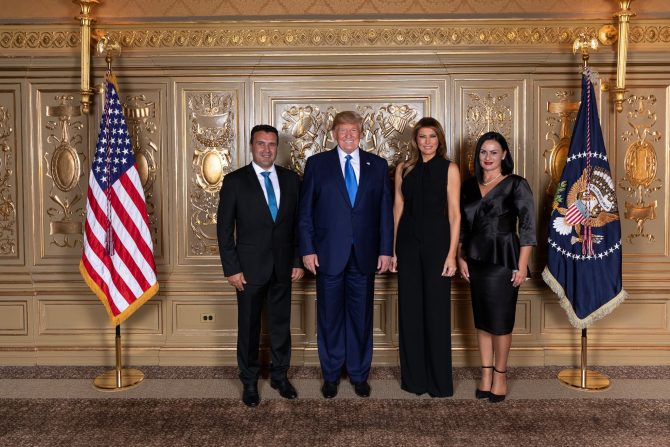 Zaev gets a photo-op with Trump, afterwards says that the President “fully supports the Prespa treaty”