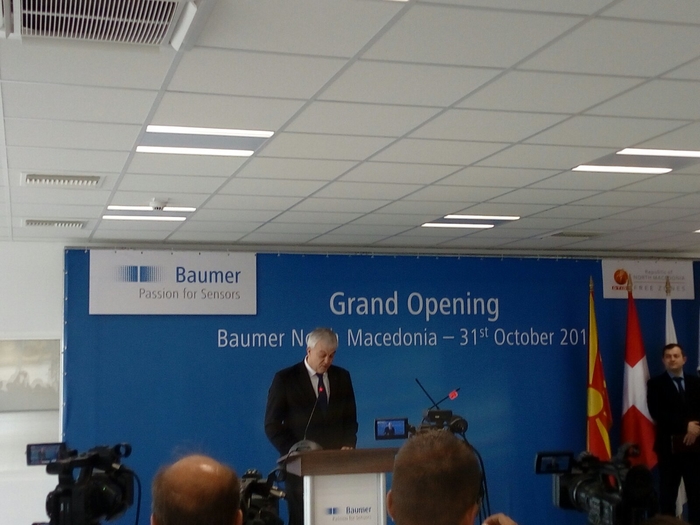 Swiss company ‘Baumer’ opens plant in TIDZ Skopje