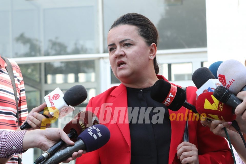 SDSM official Frosina Remenski is avoiding the press as charges are filed for her role in the racketeering scandal