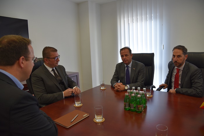 Mickoski meets Italian Ambassador Romeo, discusses the EU accession situation and the corruption scandals
