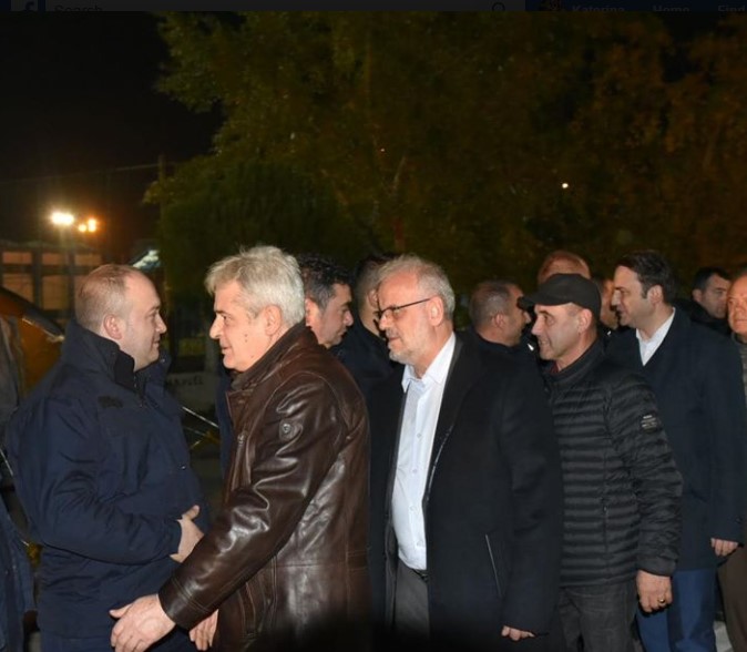 Ahmeti, Xhaferi and Osmani visit areas affected by the quake in Albania
