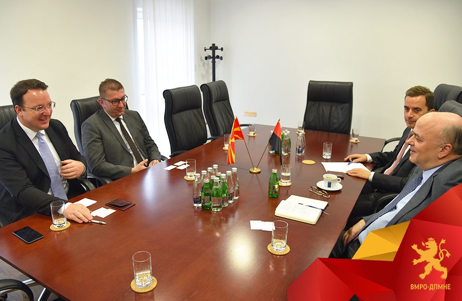 Mickoski discussed the lack of reforms and the high levels of crime and corruption during meetings with the ambassadors of China and Greece