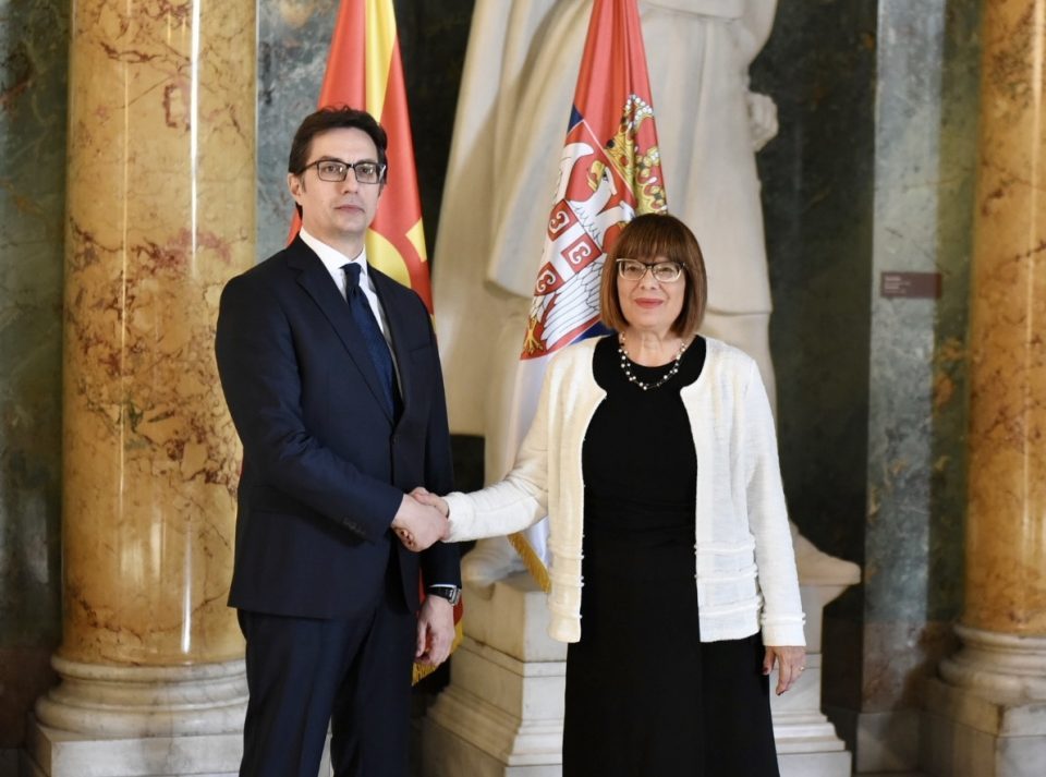 President Pendarovski meets Speaker of the Serbian National Assembly Gojkovic