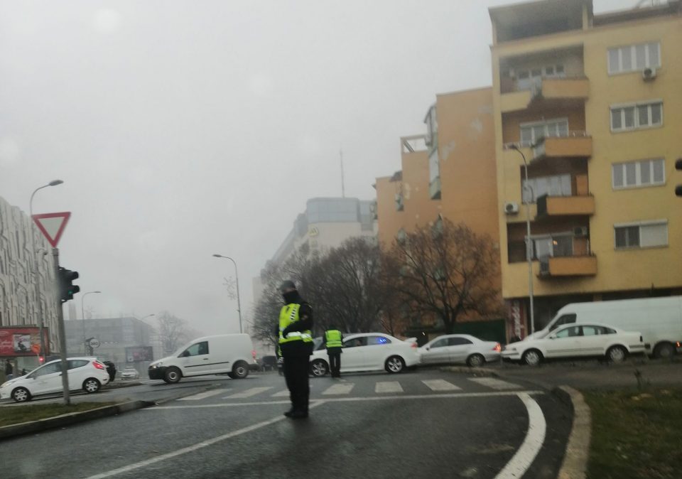 Downtown Skopje streets blocked in protest against parking price hike