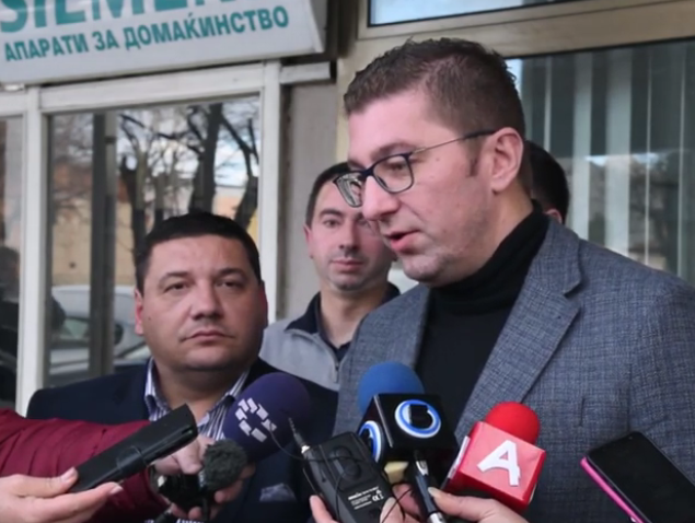 Mickoski says VMRO will support the law on state prosecutors if proposals from legal experts are included in the text