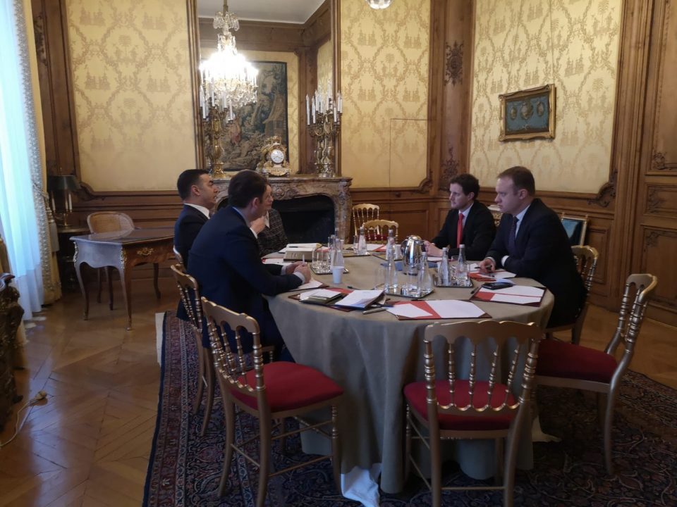 Dimitrov and Osmani are in Paris to lobby for the lifting of the French veto