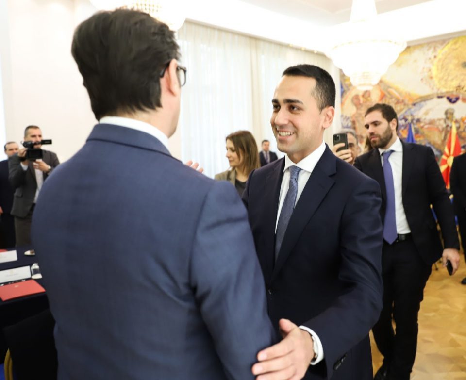 Pendarovski-Di Maio: Italy supports Macedonia’s EU and NATO integration bid