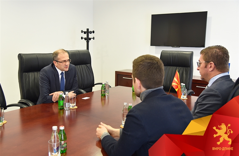 Mickoski meets Turkish Ambassador Sekizkok to discuss political relations, EU, the PPO law