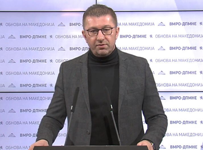 Mickoski calls on Zaev to withdraw his proposal immediately, says it will have dire consequences for the economy