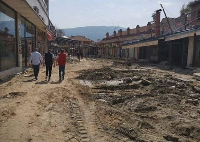 Skopje’s Old Bazaar is being repaved