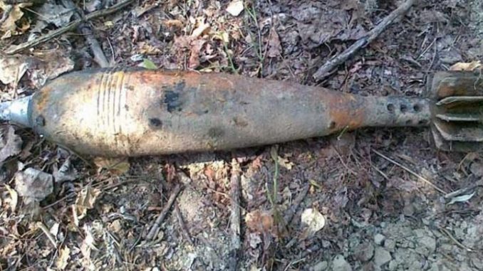 WW1 artillery grenades found in an orchard in Prilep