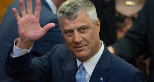 Thaci unveils military vehicles Kosovo purchased from US