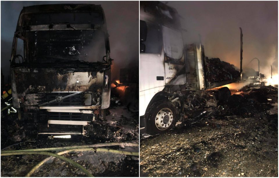 Owner of four trucks that were set on fire in Skopje says he was deliberately targeted