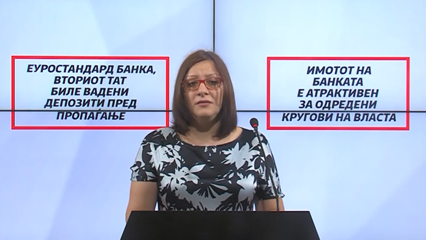 VMRO demands an investigation into the politically linked companies who received credits from the failing Eurostandard Bank