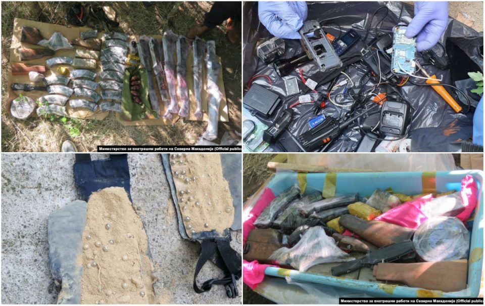 The Islamist group was storing its weapons and explosives south of Kumanovo, police reveals