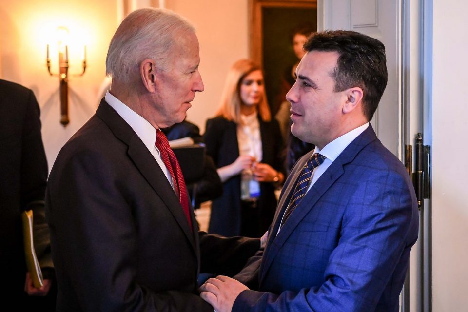 I expect intensive cooperation on issues of mutual interest for both nations, Biden says in a letter to Zaev