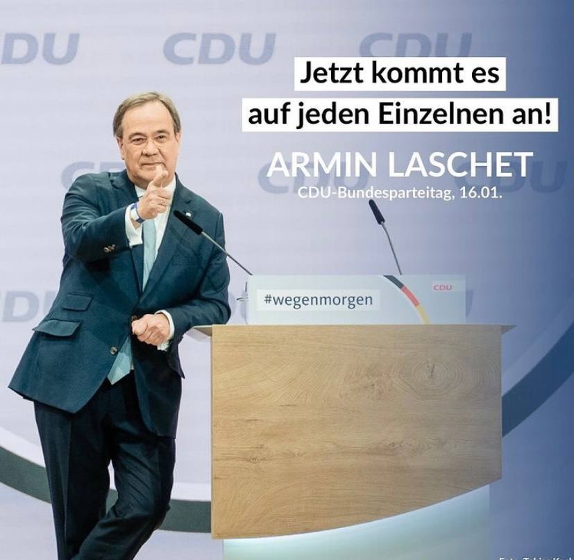 Mickoski congratulates Laschet on his election as CDU party leader