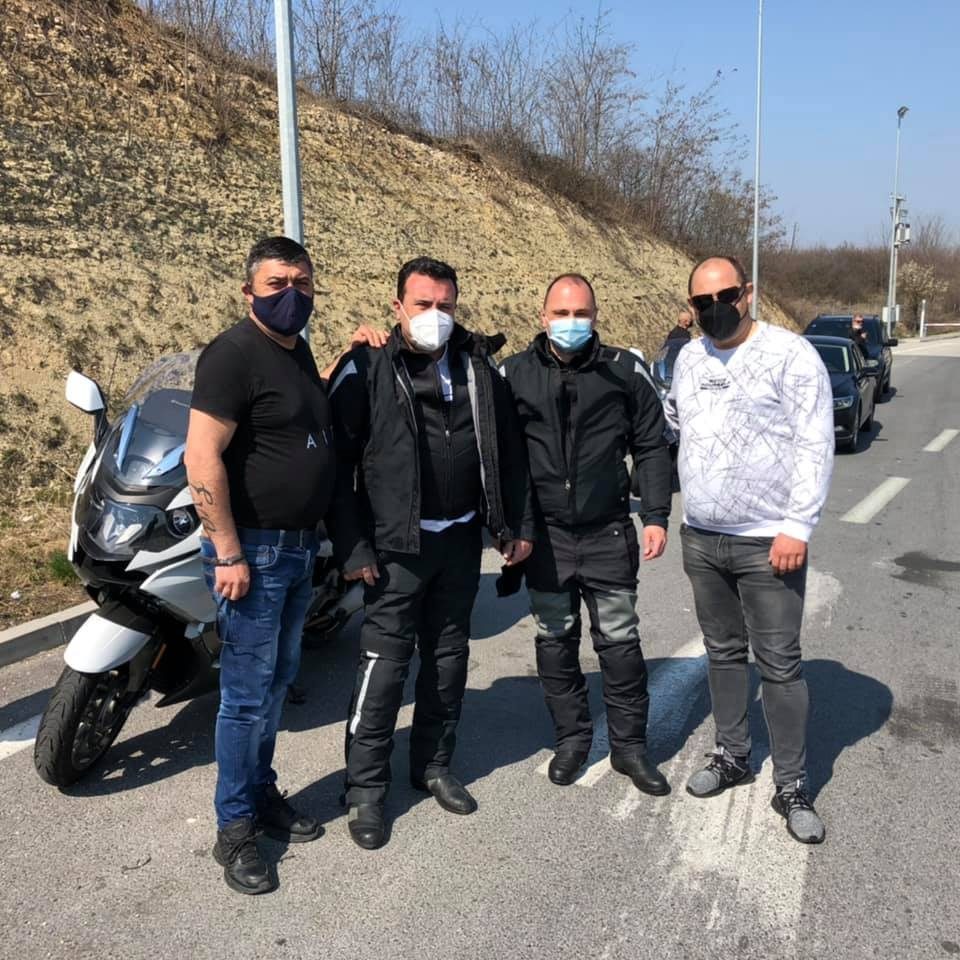 Zaev and Filipce blow off steam with their motorcycles