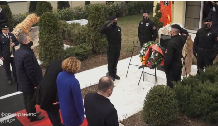 Zaev’s deputy Grubi refused to bow at the monument to fallen police officers