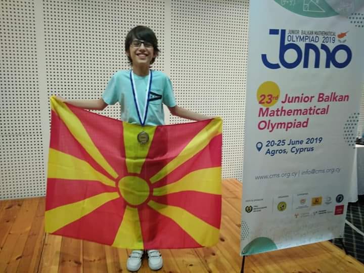 The young mathematician, to whom the Education Ministry refused to give award, brings gold medal to Macedonia