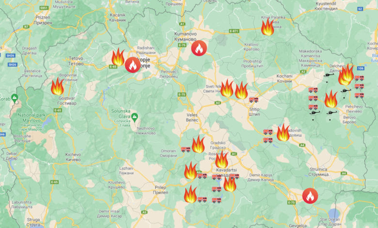 Situation with wildfires most critical in Malesevo, help announced from Romania as well