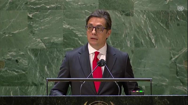 Pendarovski addresses the 76th UN General Assembly