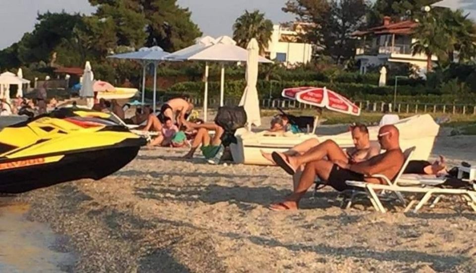 Healthcare Minister Venko Filipce photographed relaxing on a Greek beach with Vice Zaev