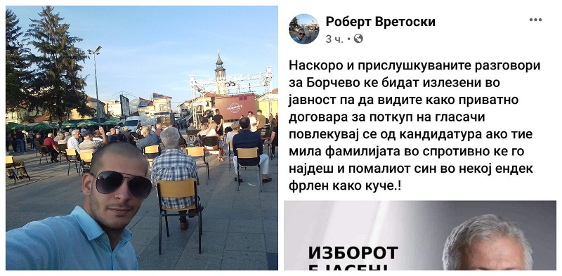 SDSM activist from Prilep sends out ghoulish threats against the top VMRO-DPMNE candidate