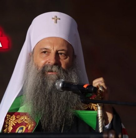 Serbian patriarch delivers address in Skopje without saying in which country are the monasteries built by King Milutin