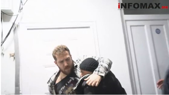 Local thug and convicted pedophile is the attacker on the Infomax crew in Skopje