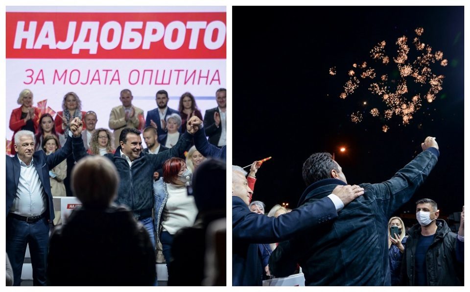 Fireworks and musicians: Zaev parties through Tetovo less than a month after the deadly hospital fire